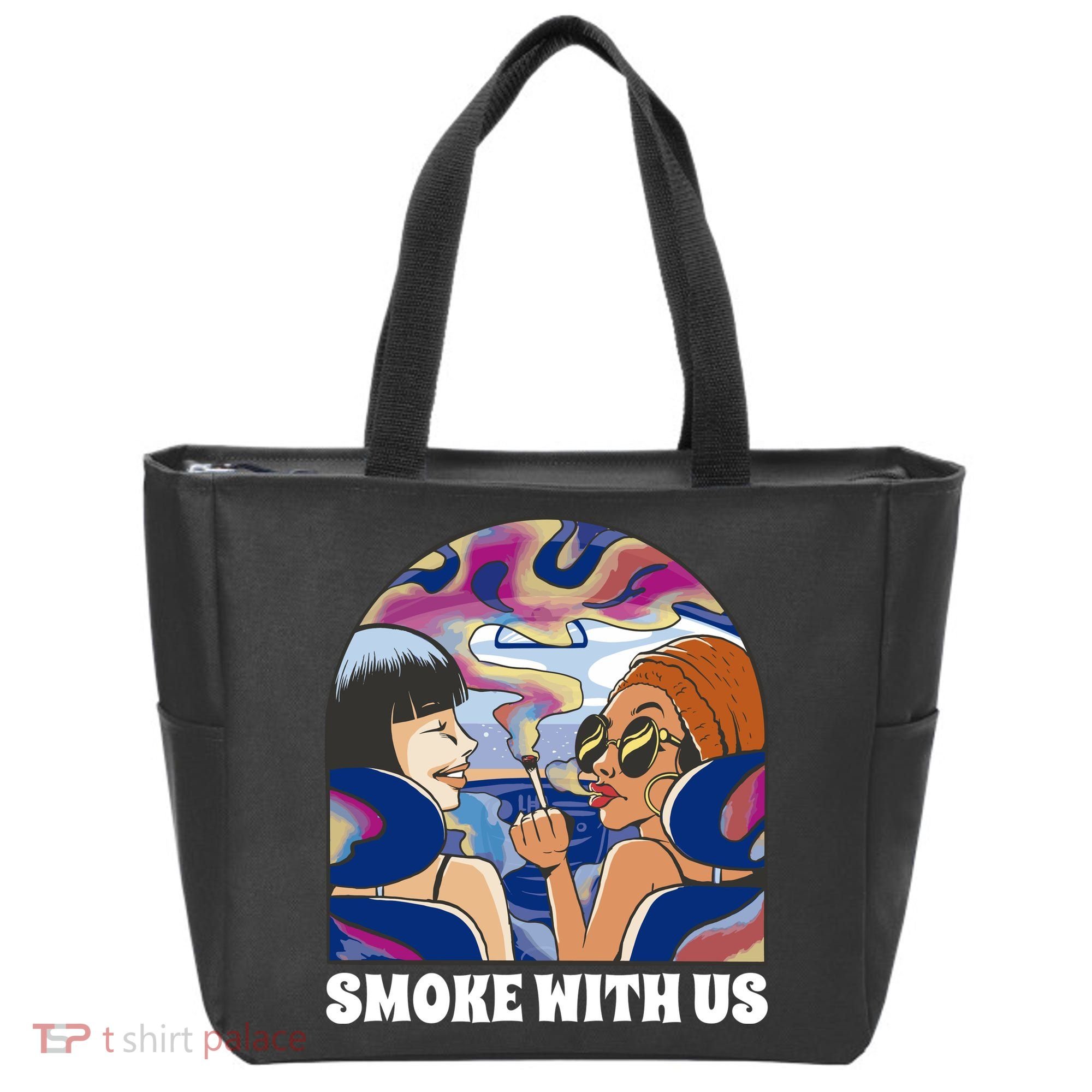 Smoke With Us Weed Females Tote Bag