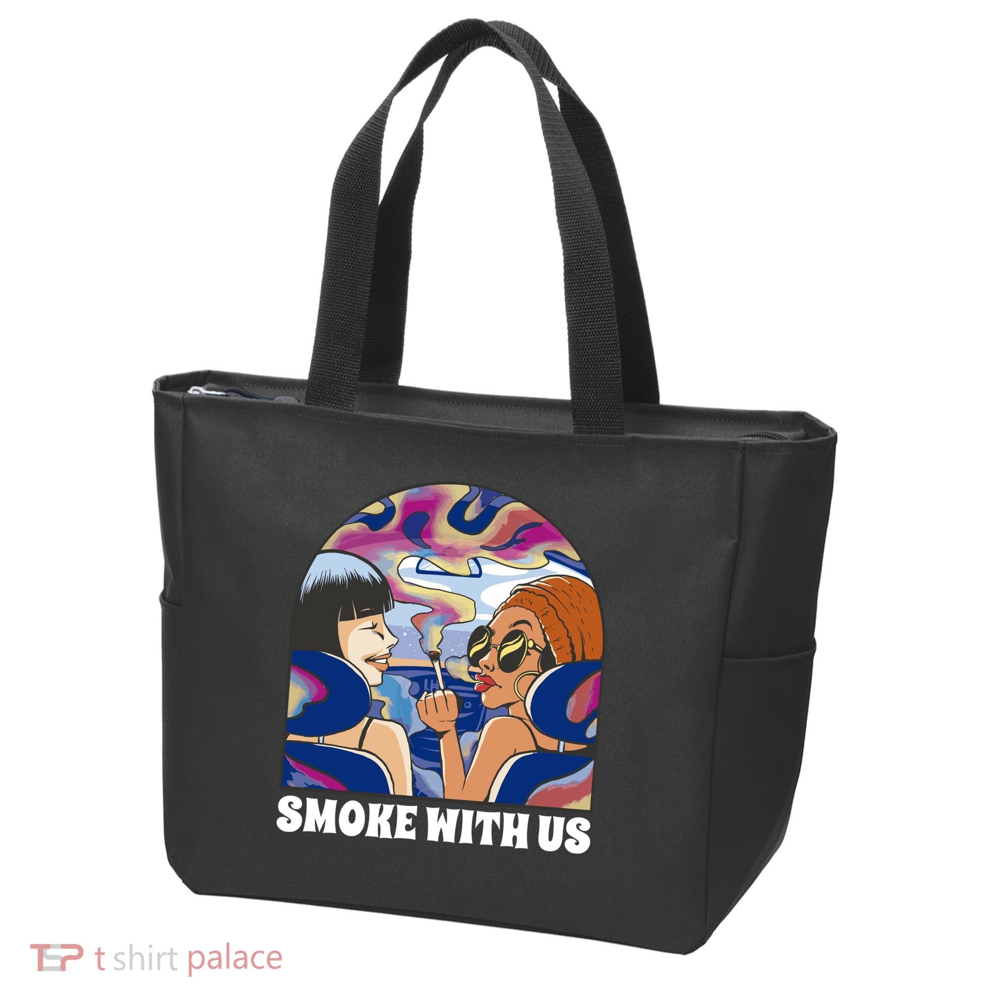 Smoke With Us Weed Females Tote Bag