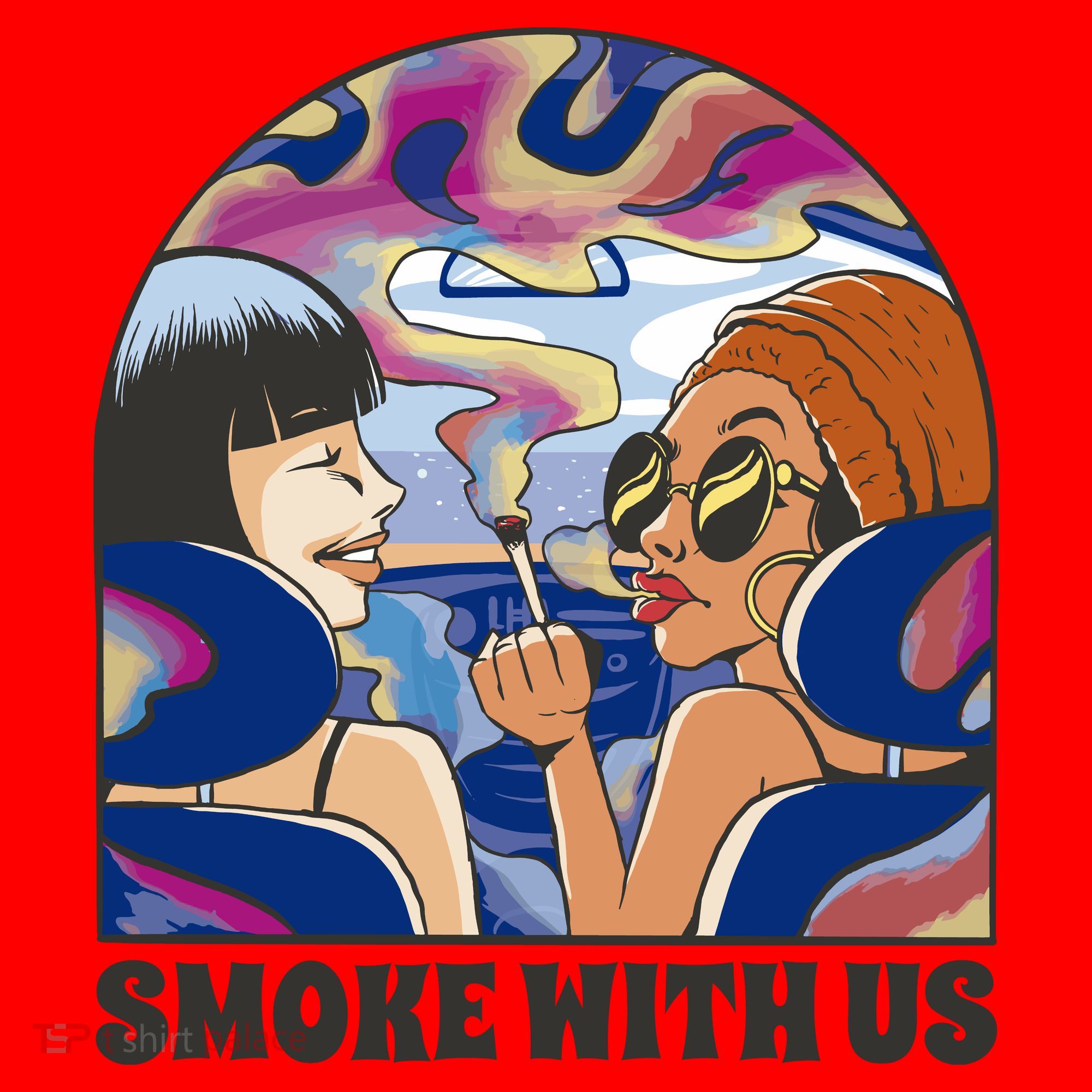 Smoke With Us Weed Females Santa Hat