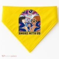 Smoke With Us Weed Females USA-Made Doggie Bandana thumb 0