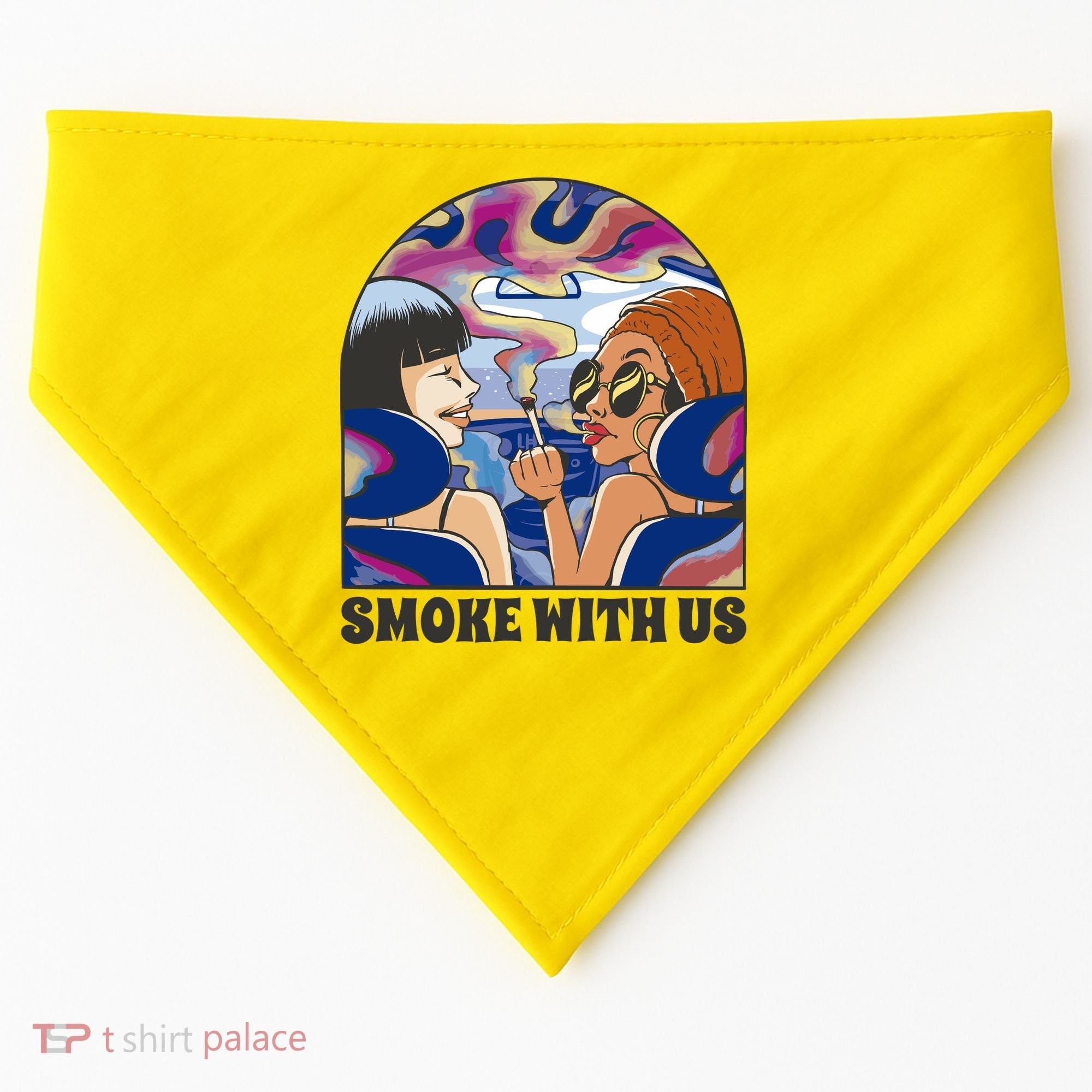 Smoke With Us Weed Females USA-Made Doggie Bandana