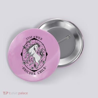 Stay Wild Unicorn Child Button