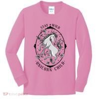 Stay Wild Unicorn Child Kids Long Sleeve Shirt thumb 0