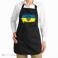 Stand With Ukraine Painted Distressed Ukrainian Flag Symbol Apron thumb 2