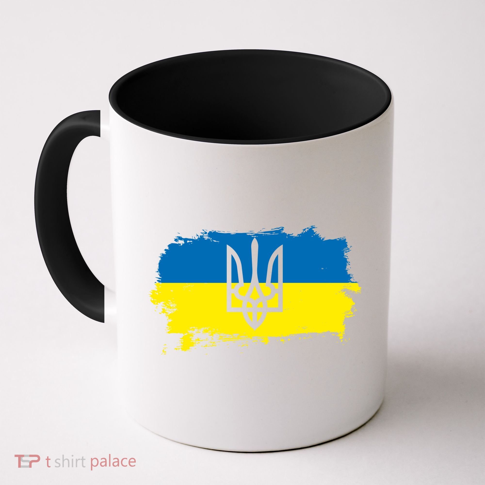 Stand With Ukraine Painted Distressed Ukrainian Flag Symbol Coffee Mug