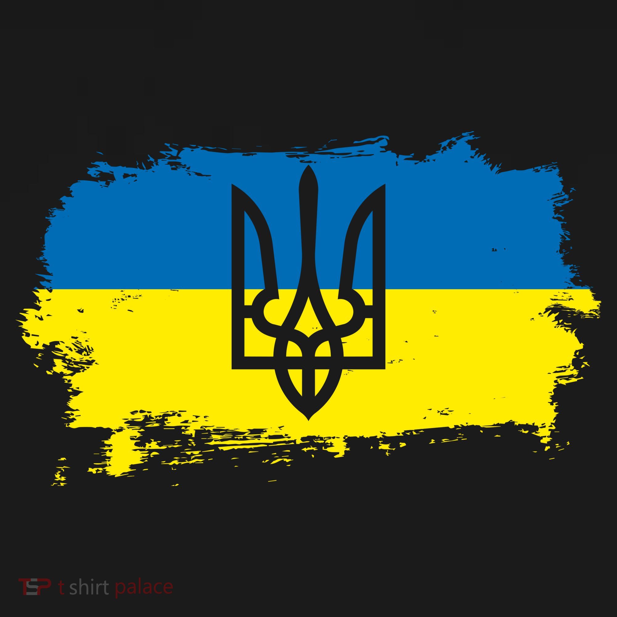 Stand With Ukraine Painted Distressed Ukrainian Flag Symbol Women's Tank Top