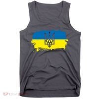 Stand With Ukraine Painted Distressed Ukrainian Flag Symbol Tank Top thumb 0