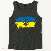 Stand With Ukraine Painted Distressed Ukrainian Flag Symbol Tank Top thumb 2