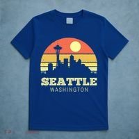Seattle Washington Vintage Sunset City Needle Retro Style Funny Gift T-Shirt thumb 5