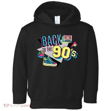 S WoS Vintage Retro Back To 90S Graphic Design Toddler Hoodie