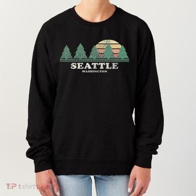 Seattle Wa Vintage Throwback Retro 70s Design Women's Sweatshirt