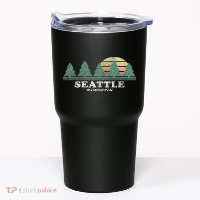 Seattle Wa Vintage Throwback Retro 70s Design Tumbler