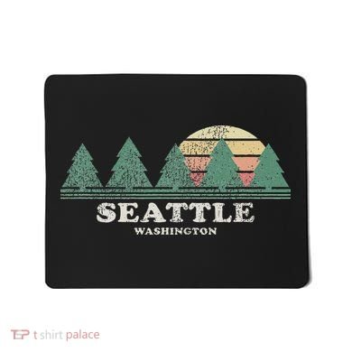 Seattle Wa Vintage Throwback Retro 70s Design Mousepad