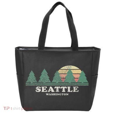 Seattle Wa Vintage Throwback Retro 70s Design Tote Bag