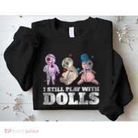 Scary Witch Voodoo Doll Gift Funny Halloween Sweatshirt thumb 2
