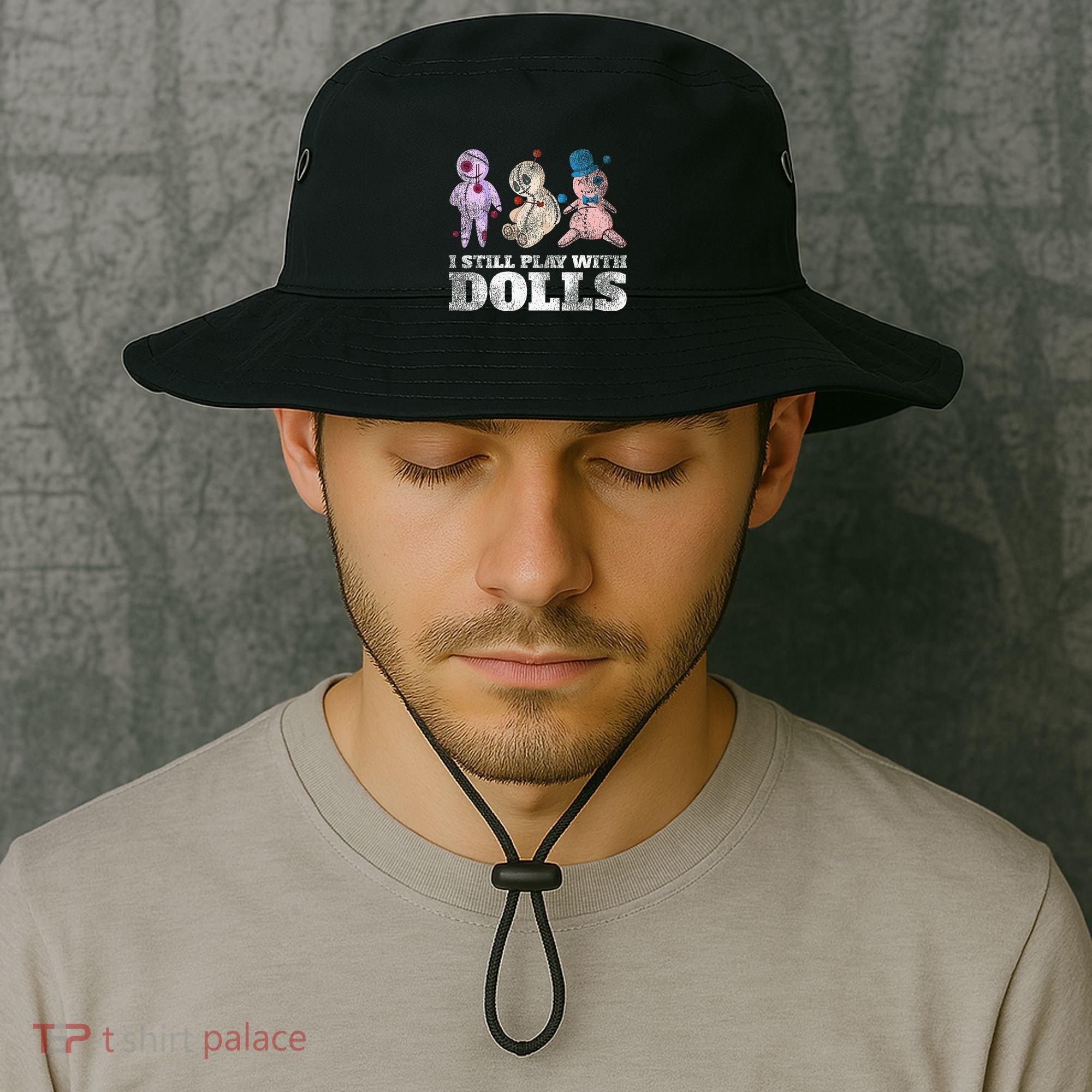 Scary Witch Voodoo Doll Gift Funny Halloween Bucket Hat