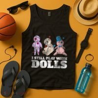 Scary Witch Voodoo Doll Gift Funny Halloween Tank Top thumb 4