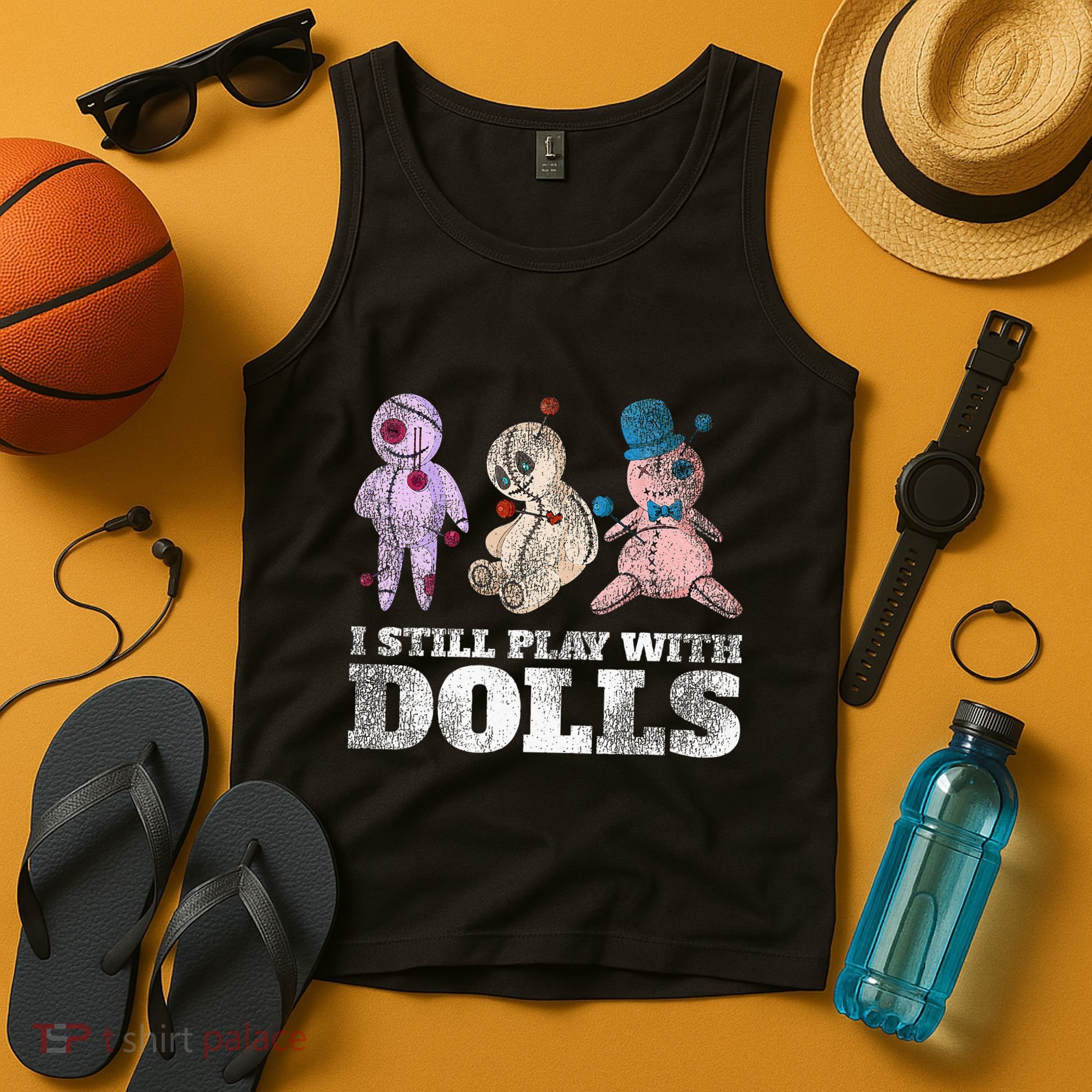 Scary Witch Voodoo Doll Gift Funny Halloween Tank Top