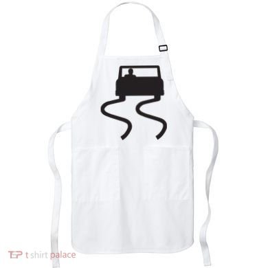 Slippery When Wet Caution Roadside Sign Apron