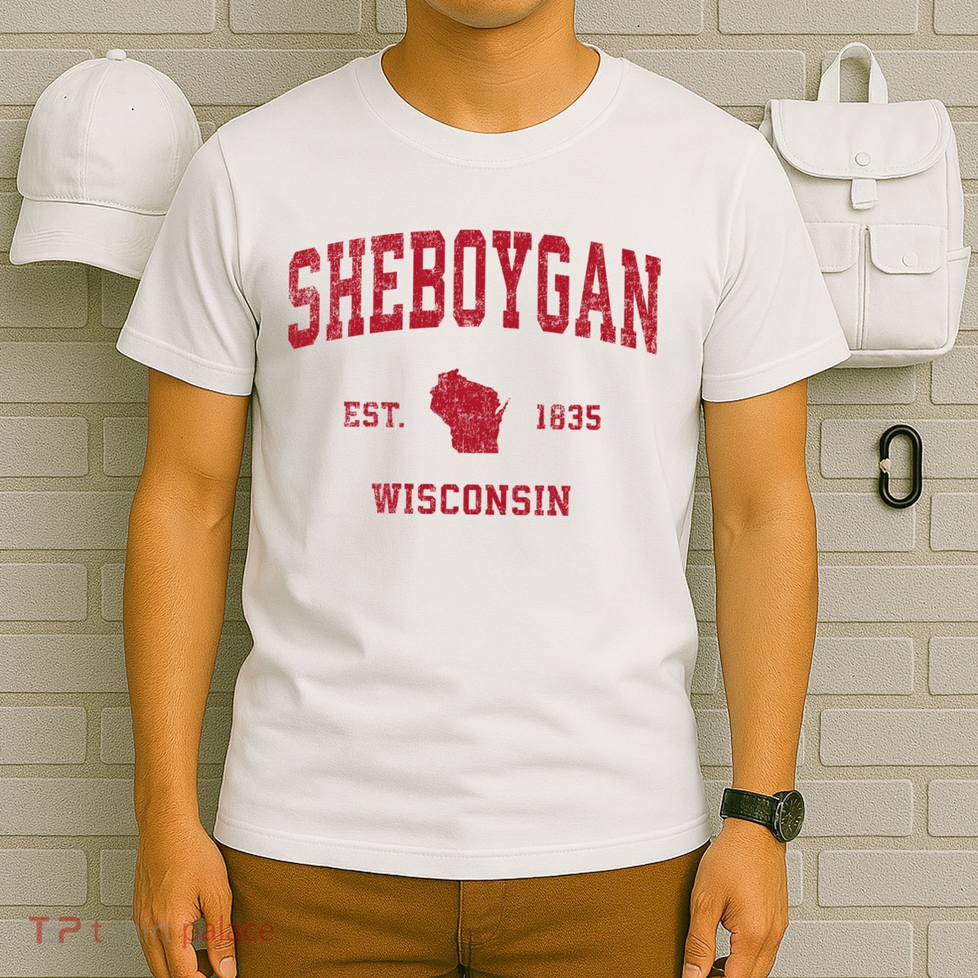 Sheboygan Wisconsin Wi Vintage Sports T-Shirt