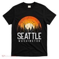Seattle Washington Wa Retro Vintage 70s 80s 90s Gift T-Shirt thumb 0