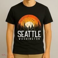 Seattle Washington Wa Retro Vintage 70s 80s 90s Gift T-Shirt thumb 3