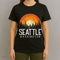 Seattle Washington Wa Retro Vintage 70s 80s 90s Gift T-Shirt thumb 4