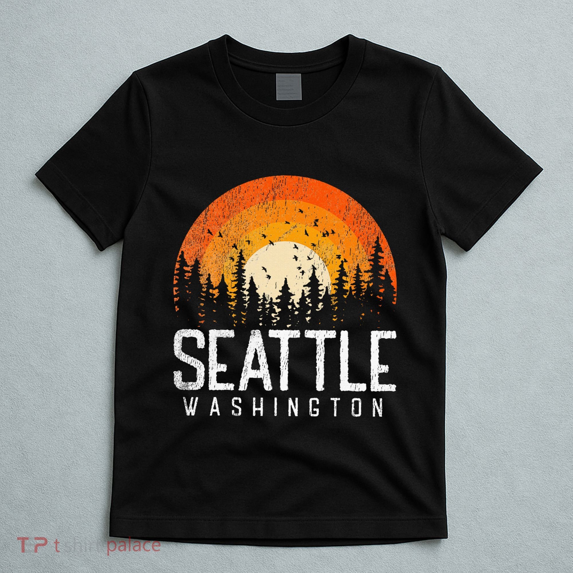 Seattle Washington Wa Retro Vintage 70s 80s 90s Gift T-Shirt