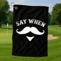 Say When Western Doc Holiday With Moustache Golf Towel thumb 1
