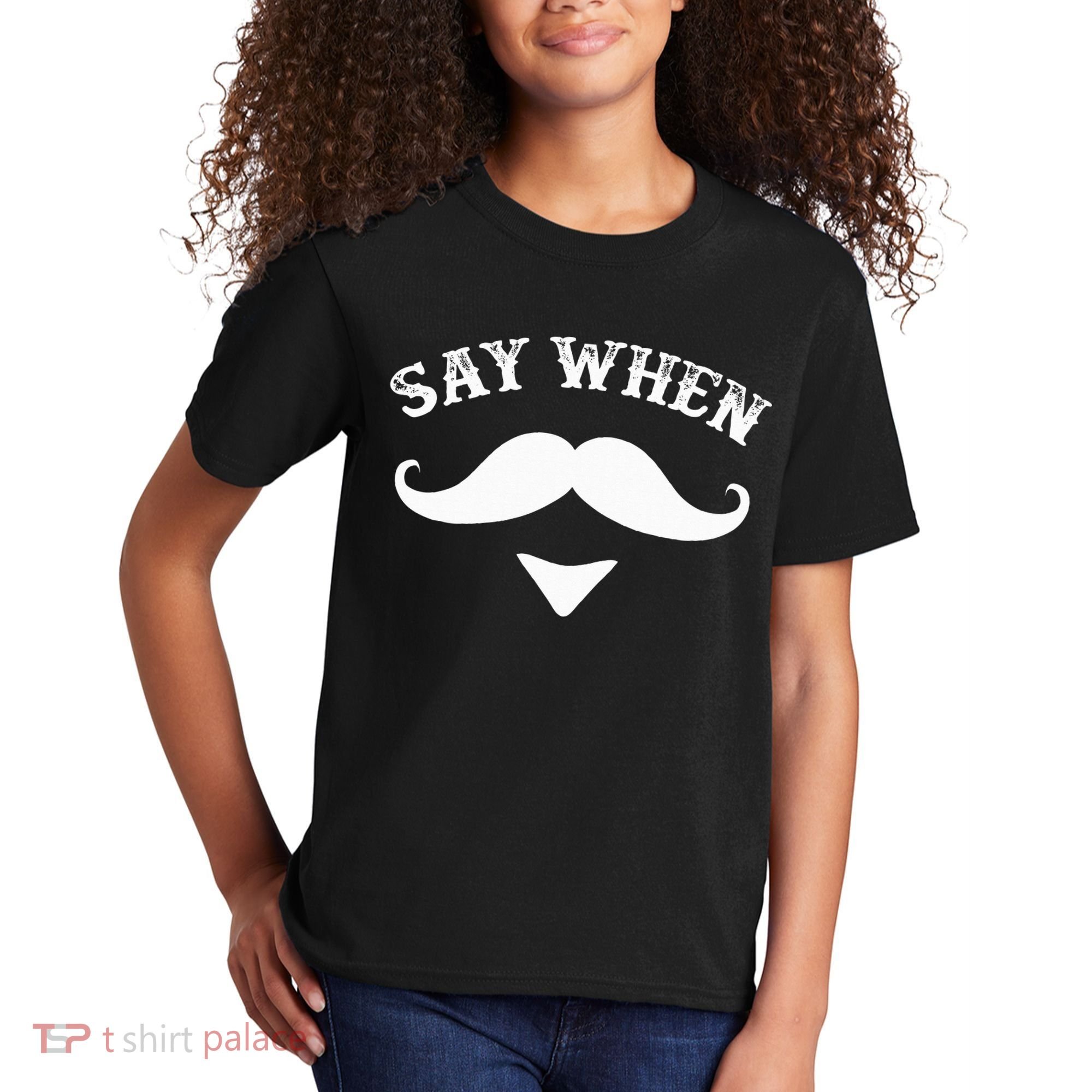 Say When Western Doc Holiday With Moustache Kids T-Shirt