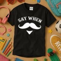 Say When Western Doc Holiday With Moustache Kids T-Shirt thumb 3