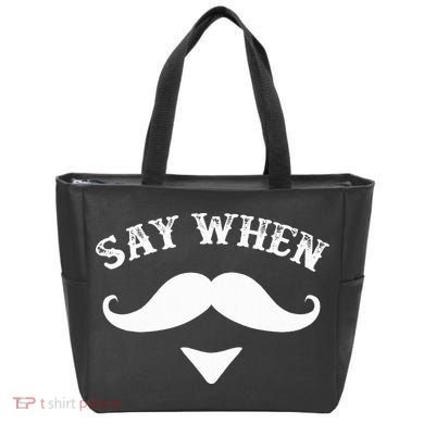 Say When Western Doc Holiday With Moustache Tote Bag