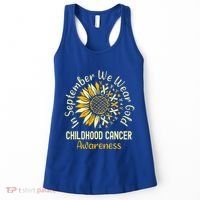 September We Wear Gold Sunflower Childhood Cancer Awareness Women's Tank Top thumb 0