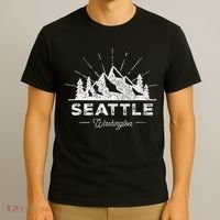 Seattle Washington WA Vintage Hiking Retro T-Shirt thumb 3
