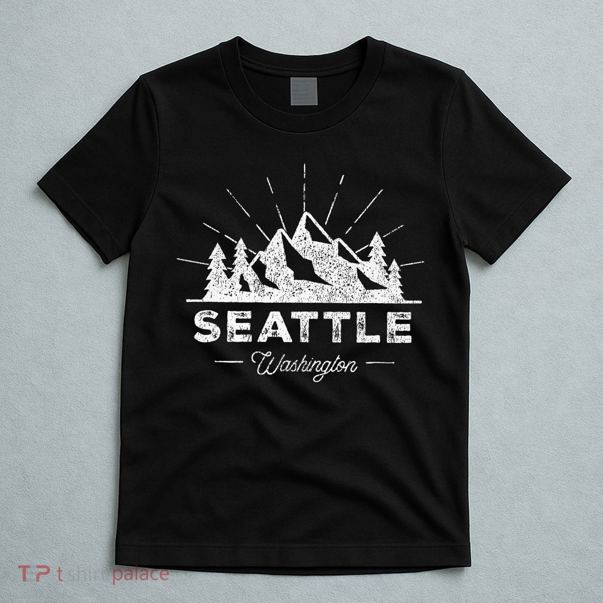 Seattle Washington WA Vintage Hiking Retro T-Shirt
