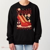 Sparkle Wherever You Go Red Heels Gift For Her Women's Sweatshirt thumb 0