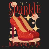Sparkle Wherever You Go Red Heels Gift For Her Women's Sweatshirt thumb 2