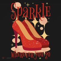 Sparkle Wherever You Go Red Heels Gift For Her Toddler Hoodie thumb 2