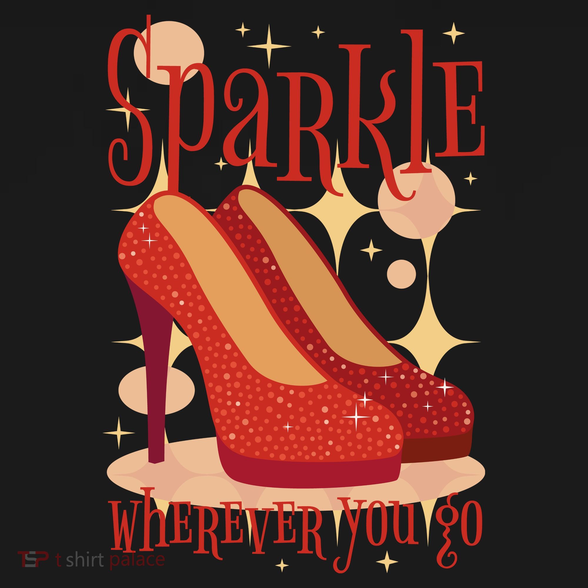 Sparkle Wherever You Go Red Heels Gift For Her Toddler Hoodie