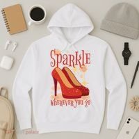 Sparkle Wherever You Go Red Heels Gift For Her Hoodie thumb 3