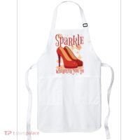 Sparkle Wherever You Go Red Heels Gift For Her Apron thumb 0