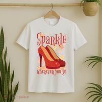 Sparkle Wherever You Go Red Heels Gift For Her T-Shirt thumb 2