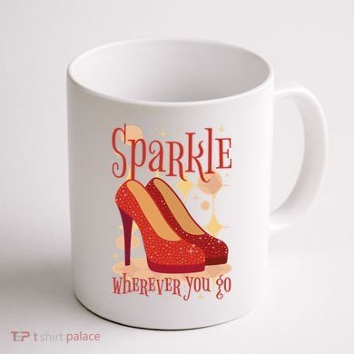 Sparkle Wherever You Go Red Heels Gift For Her Coffee Mug back