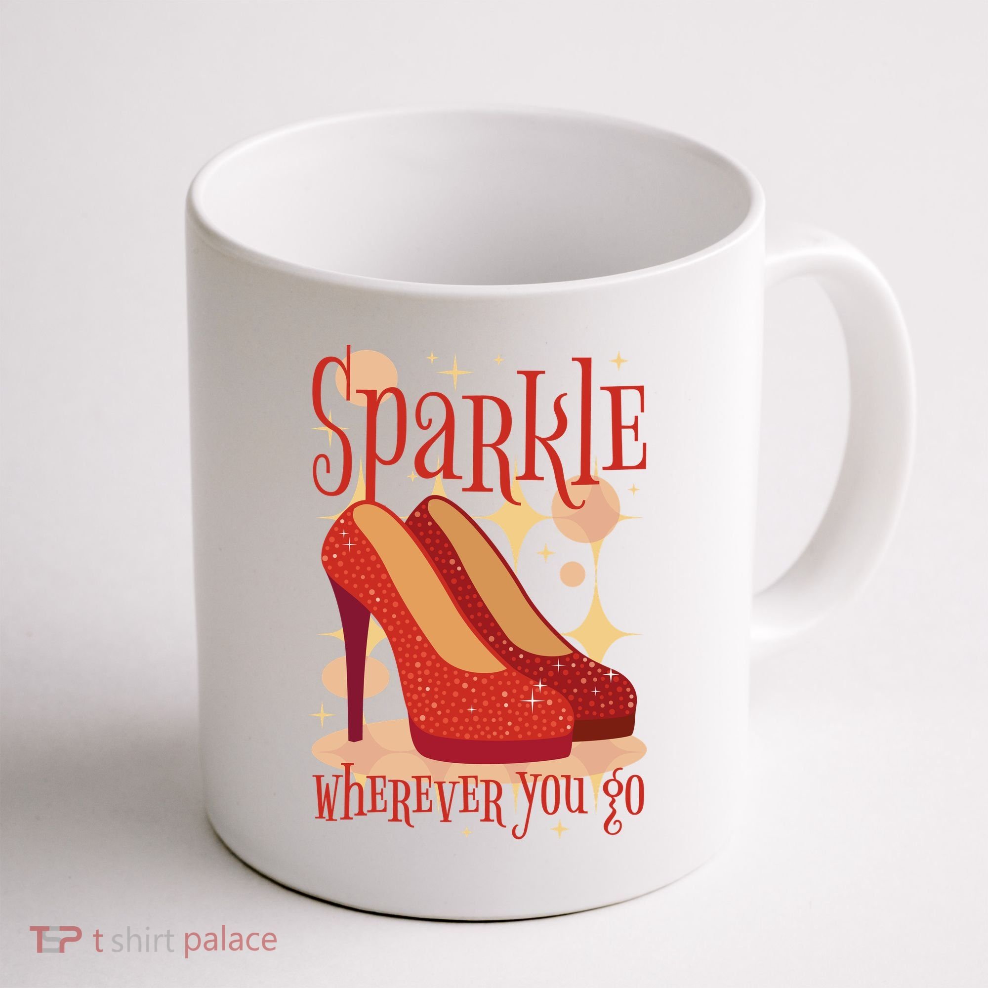 Sparkle Wherever You Go Red Heels Gift For Her Coffee Mug