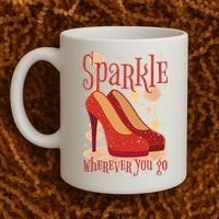 Sparkle Wherever You Go Red Heels Gift For Her Coffee Mug thumb 2