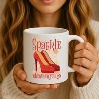 Sparkle Wherever You Go Red Heels Gift For Her Coffee Mug thumb 3