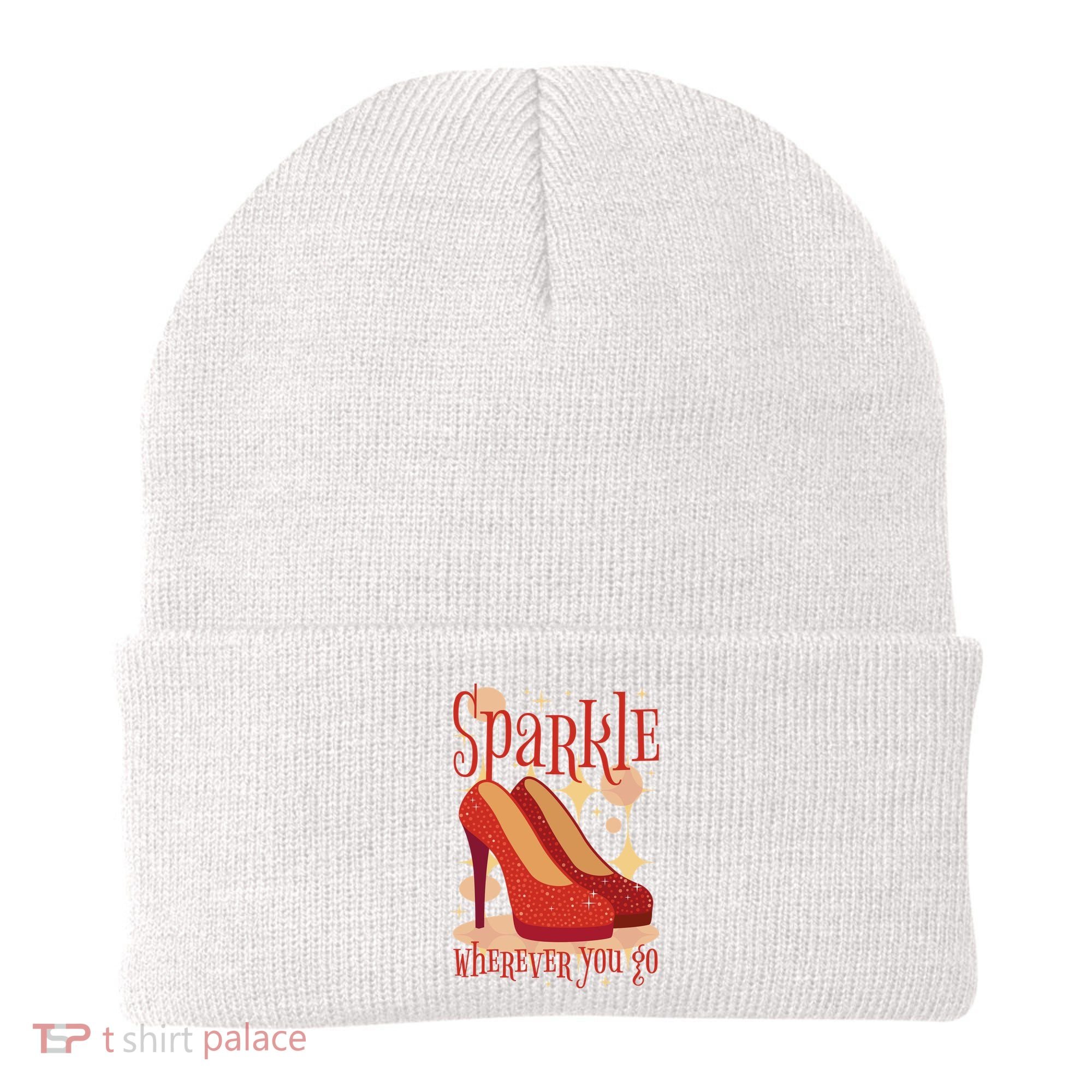 Sparkle Wherever You Go Red Heels Gift For Her Beanie
