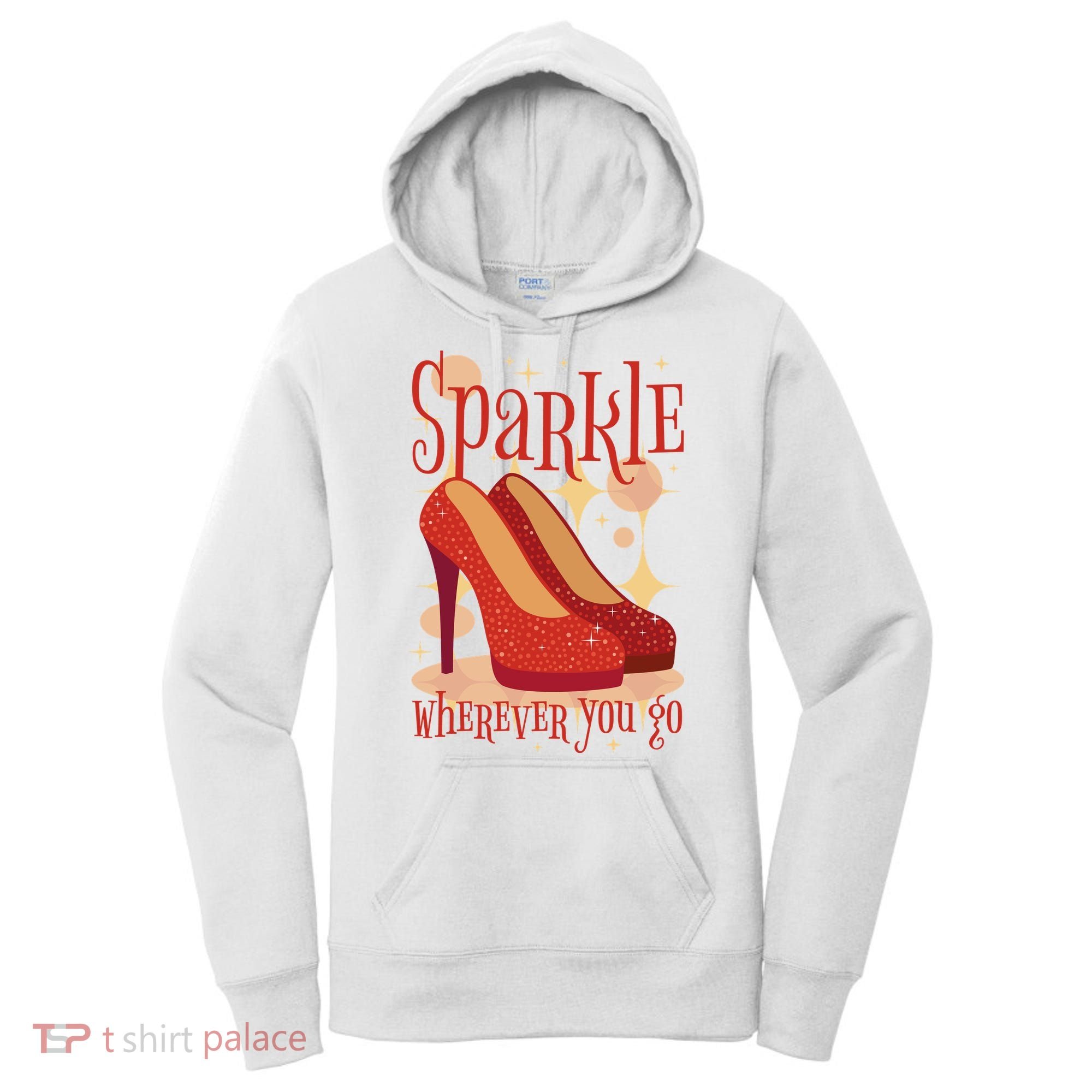 Sparkle Wherever You Go Red Heels Gift For Her Women's Hoodie