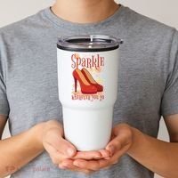 Sparkle Wherever You Go Red Heels Gift For Her Tumbler thumb 2