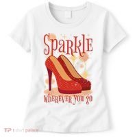 Sparkle Wherever You Go Red Heels Gift For Her Women's T-Shirt thumb 0